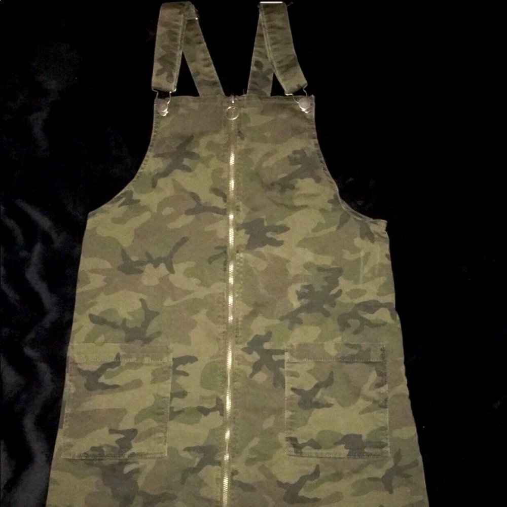 Green Camo overall dress